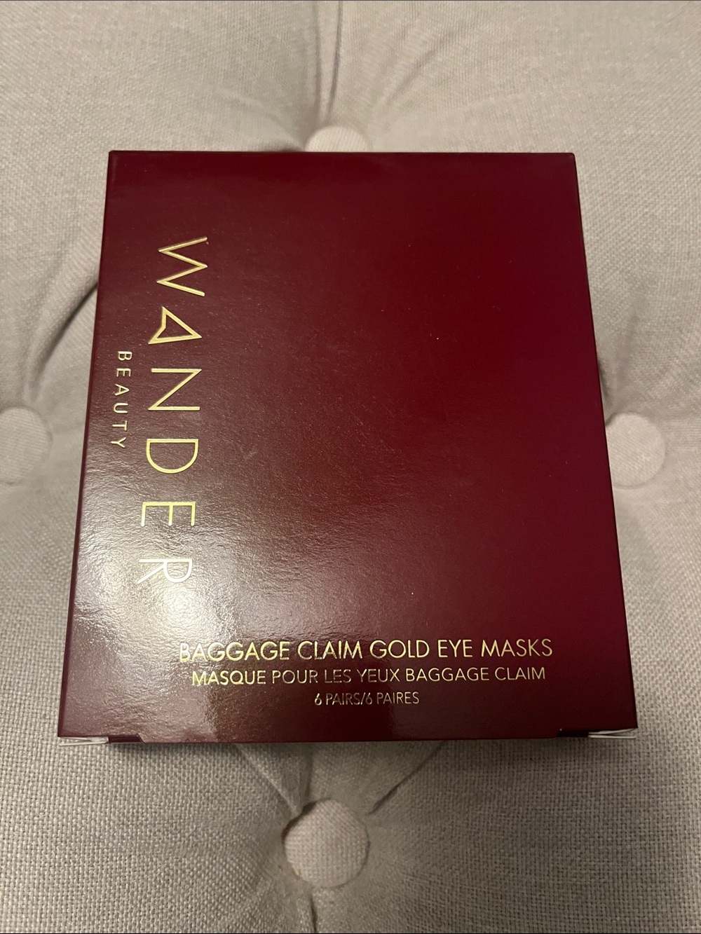 Wander Beauty Baggage Claim Gold Eye Masks 6 pack